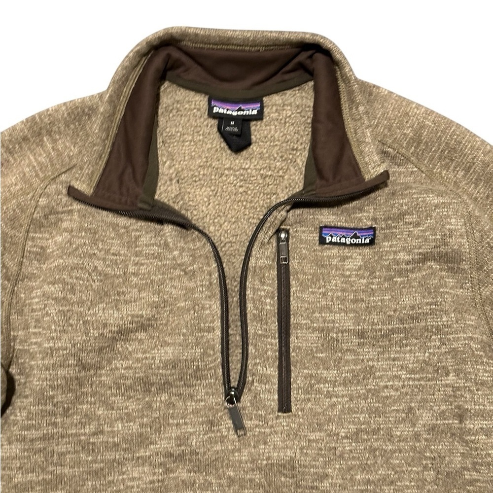 Patagonia Men's Better Sweater 1/4 Zip Fleece Pale Khaki Size Meduim - Picture 4 of 16